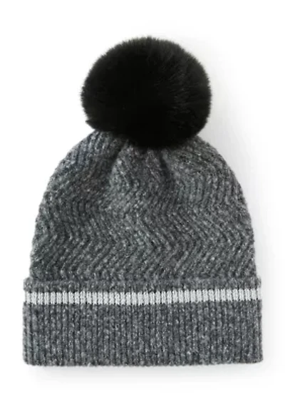 Knit Beanie with Pom