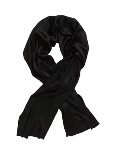 Satin Pashmina Self Fringe Scarf