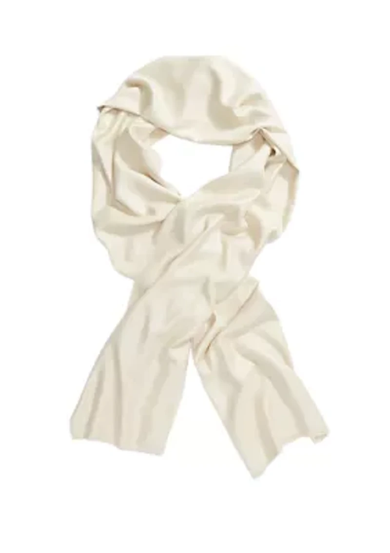 Satin Pashmina Self Fringe Scarf