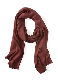 Satin Pashmina Self Fringe Scarf