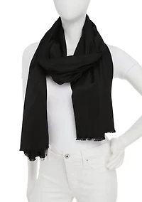 Satin Pashmina Self Fringe Scarf