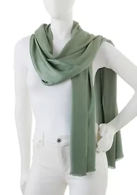 Satin Pashmina Self Fringe Scarf