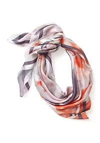 Watercolor Floral Square Scarf