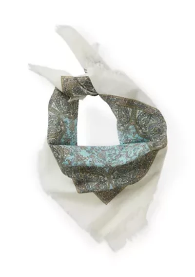 Paisley Ruffle Square Scarf