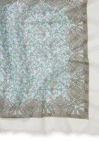 Paisley Ruffle Square Scarf