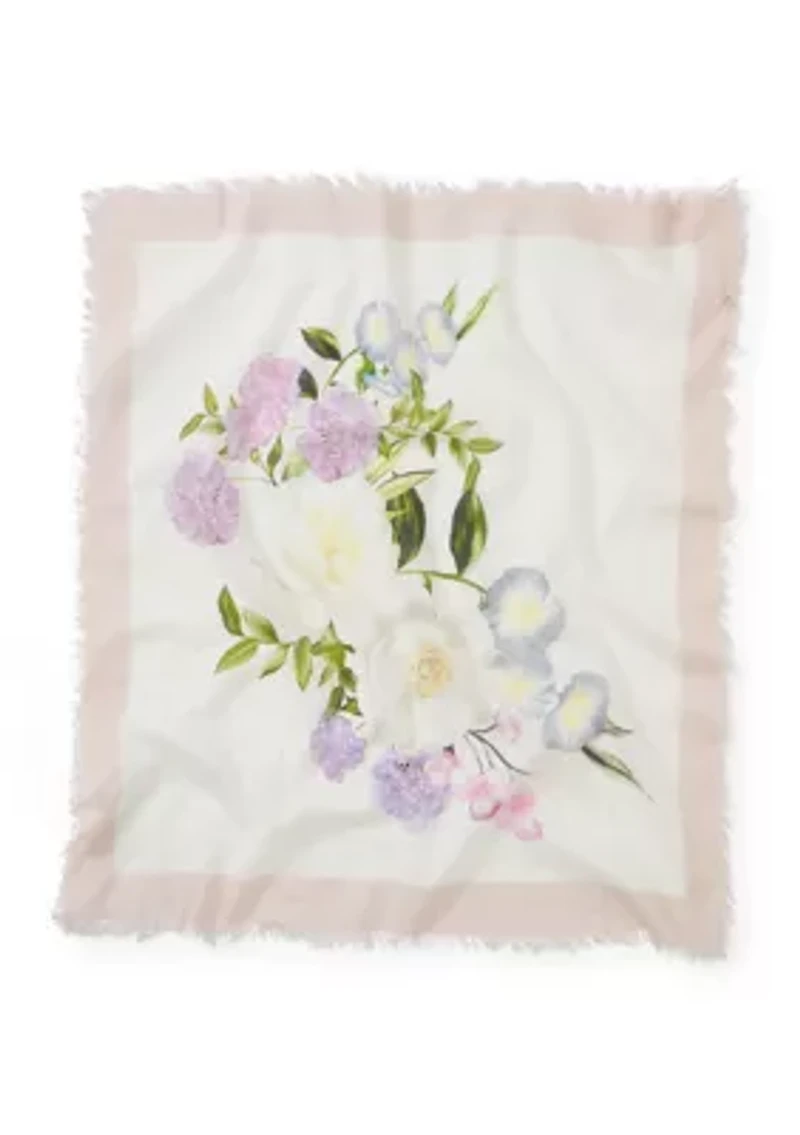 Statement Floral Mini Square Scarf