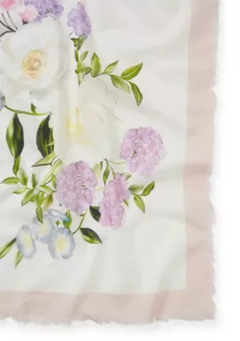 Statement Floral Mini Square Scarf