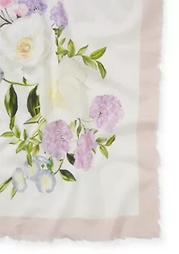 Statement Floral Mini Square Scarf