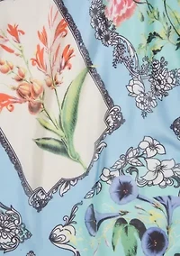 Botanical Fruit Print Square Scarf