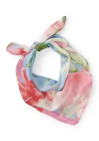 Brush Floral Square Scarf