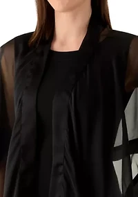 Women's Satin Border Evening Wrap