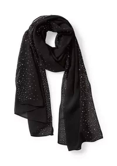 Embellished Sheer Scarf