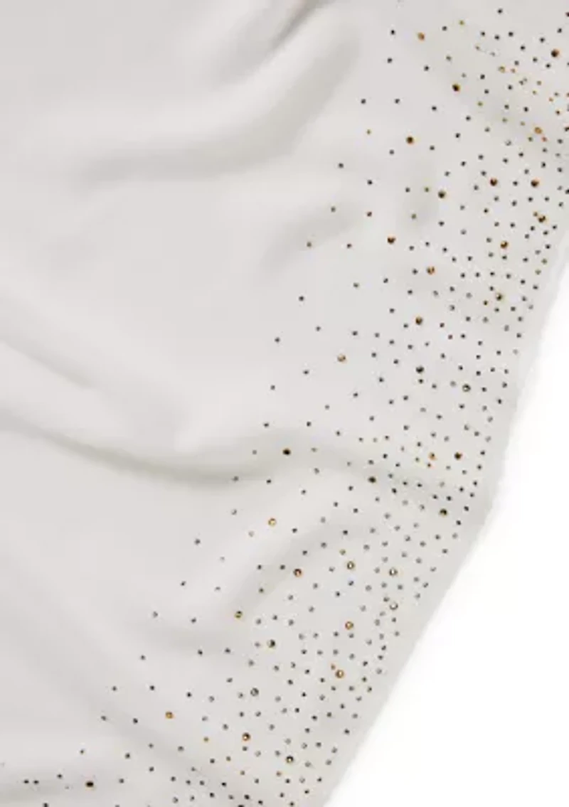 Embellished Sheer Scarf