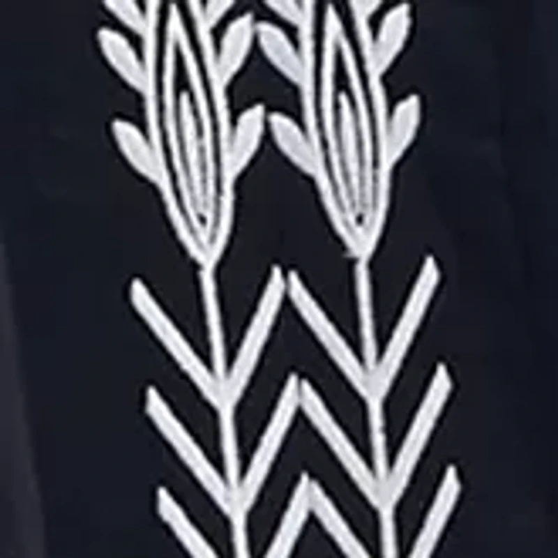 Solid Duster Topper with Embroidered Placket 