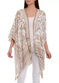 Women's Bird Floral Block Print Topper