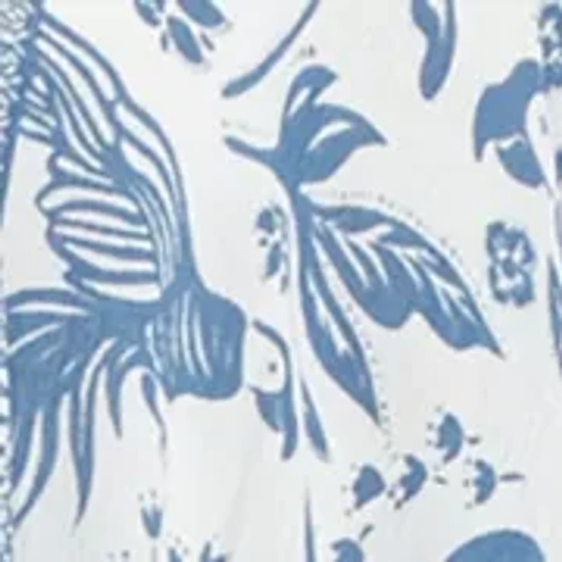 Women's Bird Floral Block Print Topper