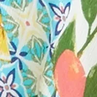 Lemon Tile Printed Crinkle Viscose Topper