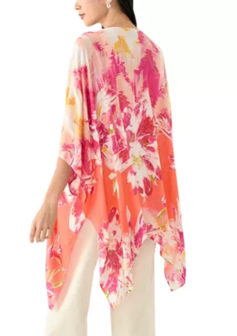 Women's Floral Ikat Printed Topper