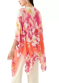 Women's Floral Ikat Printed Topper