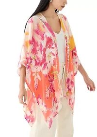 Women's Floral Ikat Printed Topper