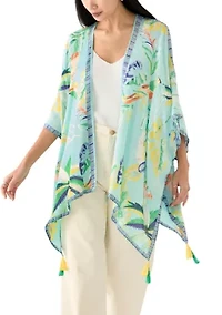 Tropical Bird Printed Crinkle Topper