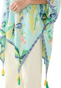 Tropical Bird Printed Crinkle Topper