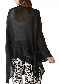 Women's Ribbed Lightweight Knit Topper