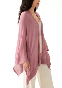 Women's Ribbed Lightweight Knit Topper
