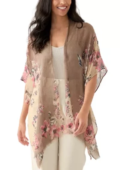 Women's Climbing Roses Printed Topper