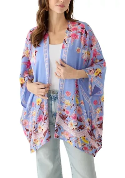Wallpaper Floral Printed Crinkle Shawl