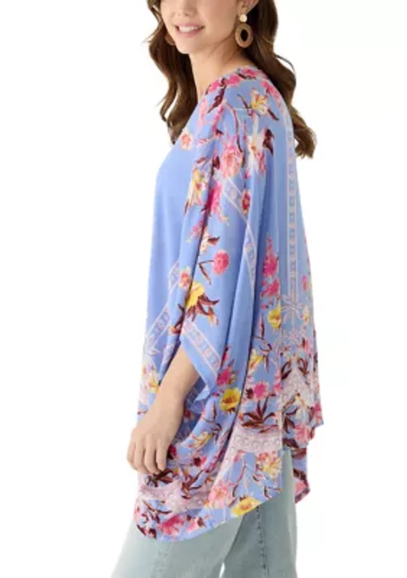 Wallpaper Floral Printed Crinkle Shawl