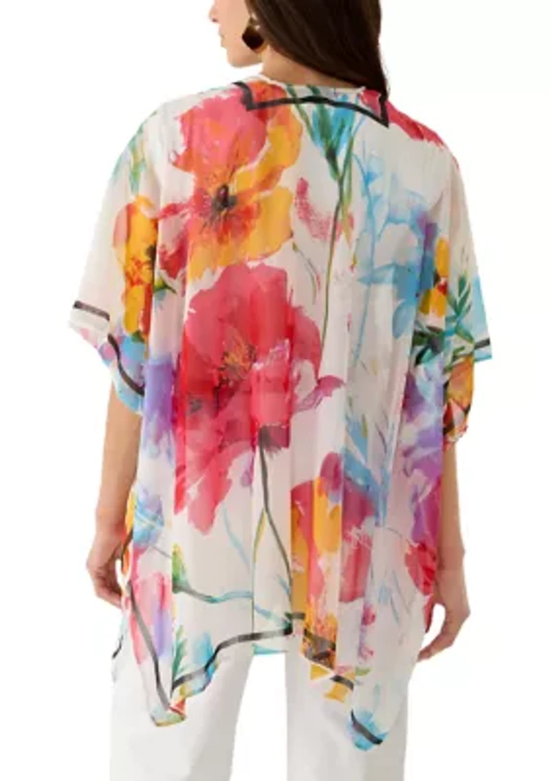 Women's Brushstroke Bloom Topper