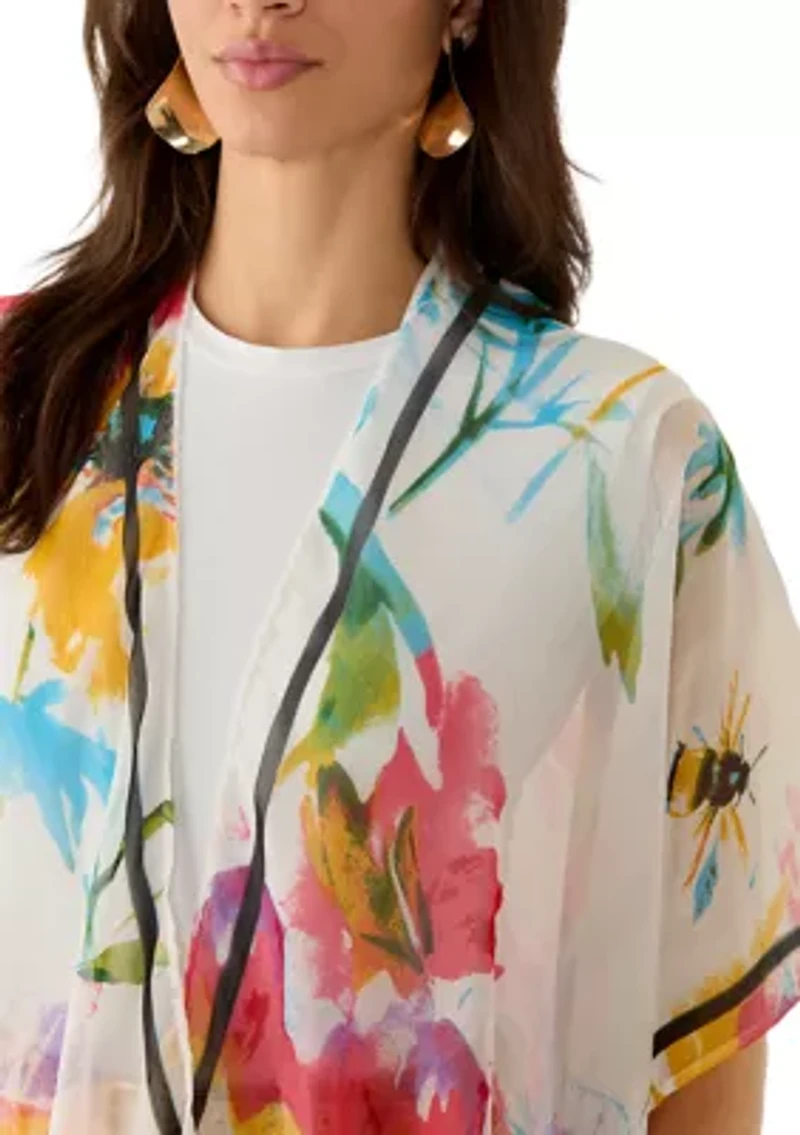 Women's Brushstroke Bloom Topper