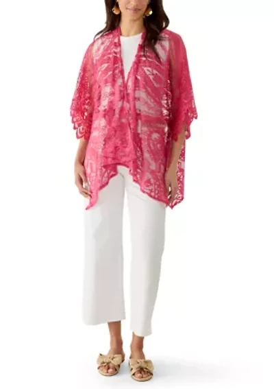 Women's Lace Cropped Fringe Topper