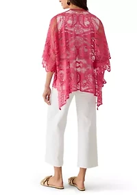 Women's Lace Cropped Fringe Topper