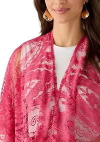 Women's Lace Cropped Fringe Topper