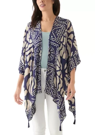 Women's Abstract Bicolor Topper
