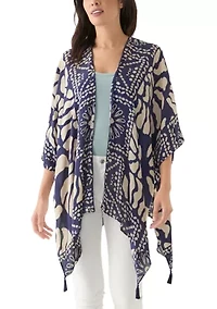 Women's Abstract Bicolor Topper