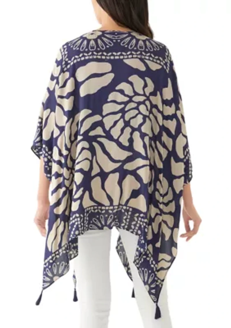 Women's Abstract Bicolor Topper
