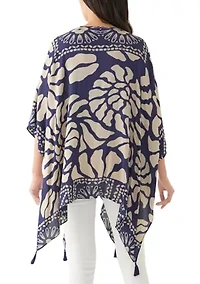 Women's Abstract Bicolor Topper