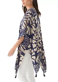Women's Abstract Bicolor Topper