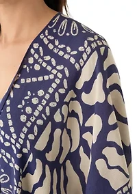 Women's Abstract Bicolor Topper