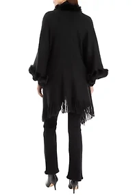 Women's Solid Twisted Fur Topper