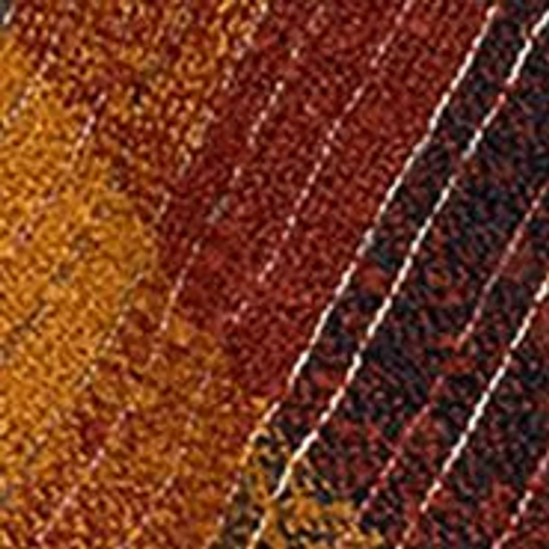 Women's Brushed Reversible Color Blocked Plaid Printed Topper