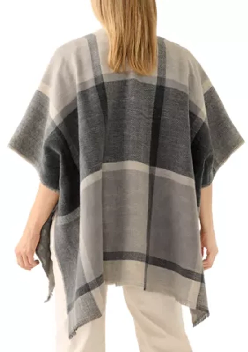 Women's Animal Plaid Printed Reversible Topper