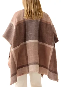 Women's Animal Plaid Printed Reversible Topper