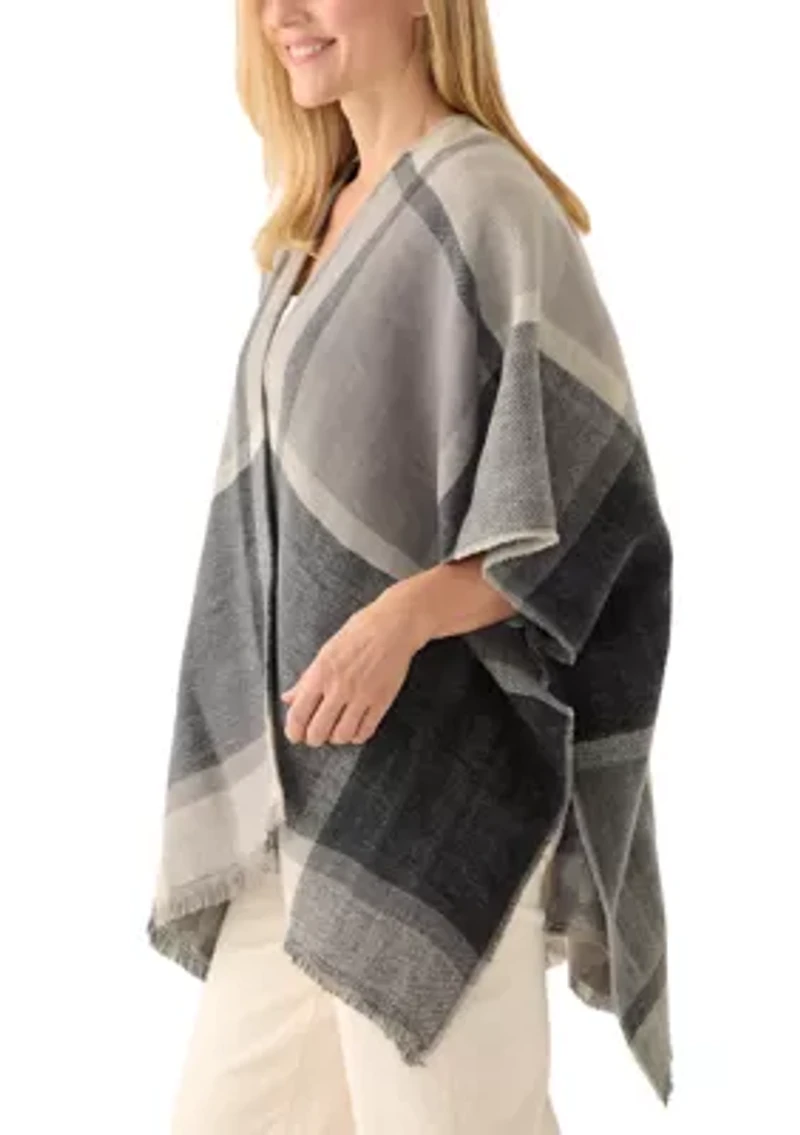 Women's Animal Plaid Printed Reversible Topper