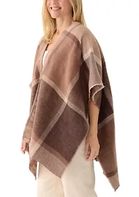 Women's Animal Plaid Printed Reversible Topper