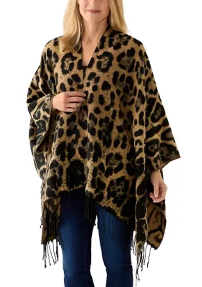 Women's Animal Jacquard Topper