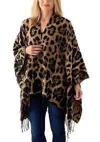 Women's Animal Jacquard Topper